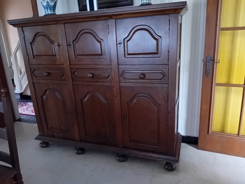 Eetkamer in eik, Huis en Inrichting, Ophalen, Zo goed als nieuw, Klassiek, 4 tot 6 stoelen