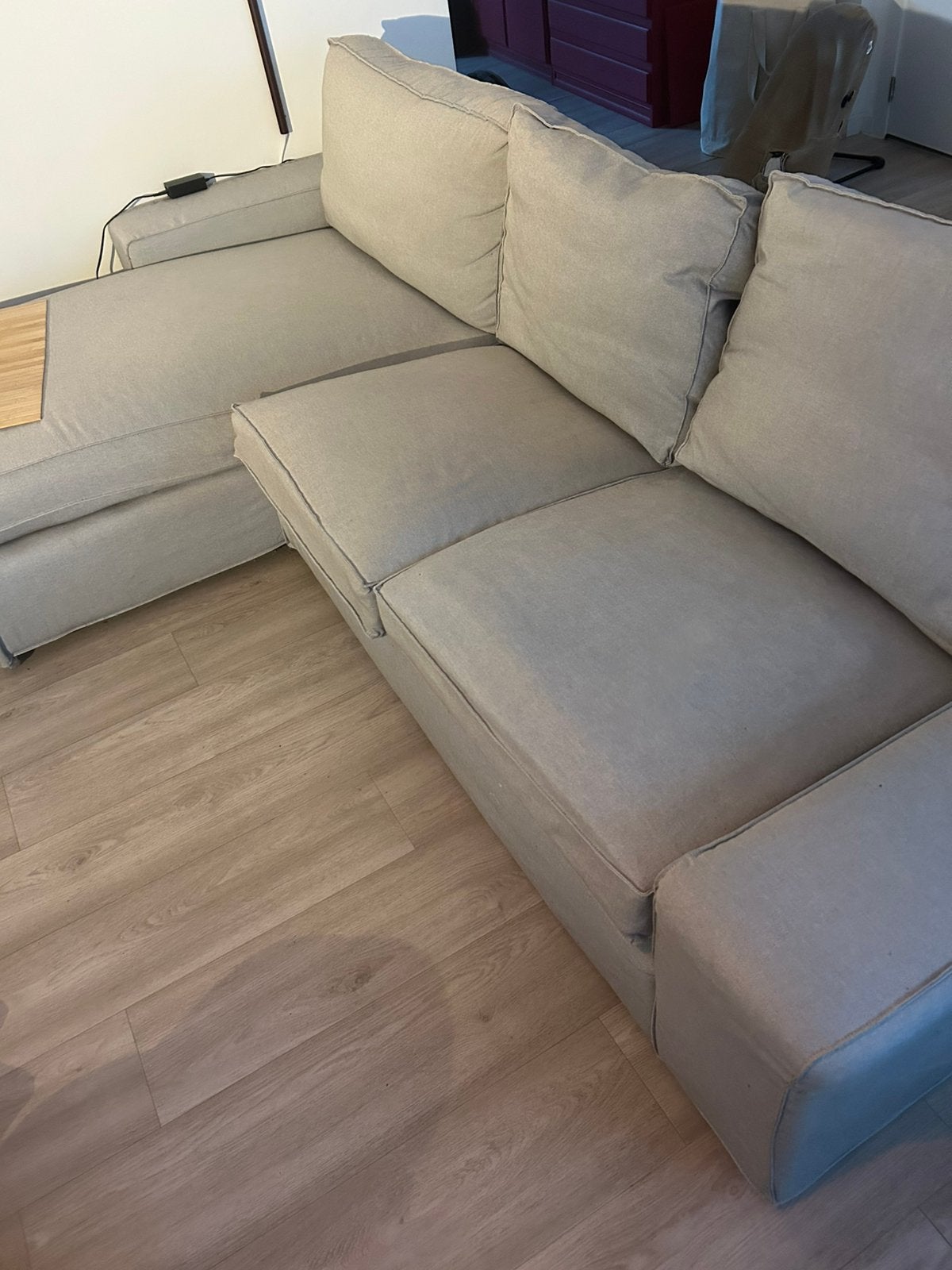 Chaise 3 places avec chaise longue Kivik À VENDRE, Maison & Meubles, Trois personnes, Enlèvement, Utilisé, Tissus
