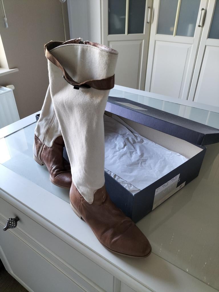 Zomerschoenen , Cypres, leren schoenen, linnen, Hoge laarzen, Beige, Cypres, Ophalen of Verzenden