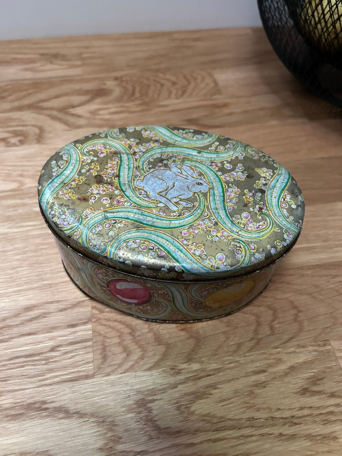 Vintage blik paasei Godiva, Collections, Enlèvement ou Envoi, Utilisé