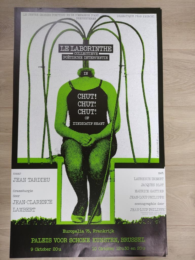 Affiche pièce de théâtre chut ! chut ! chut ! de 1975, Enlèvement