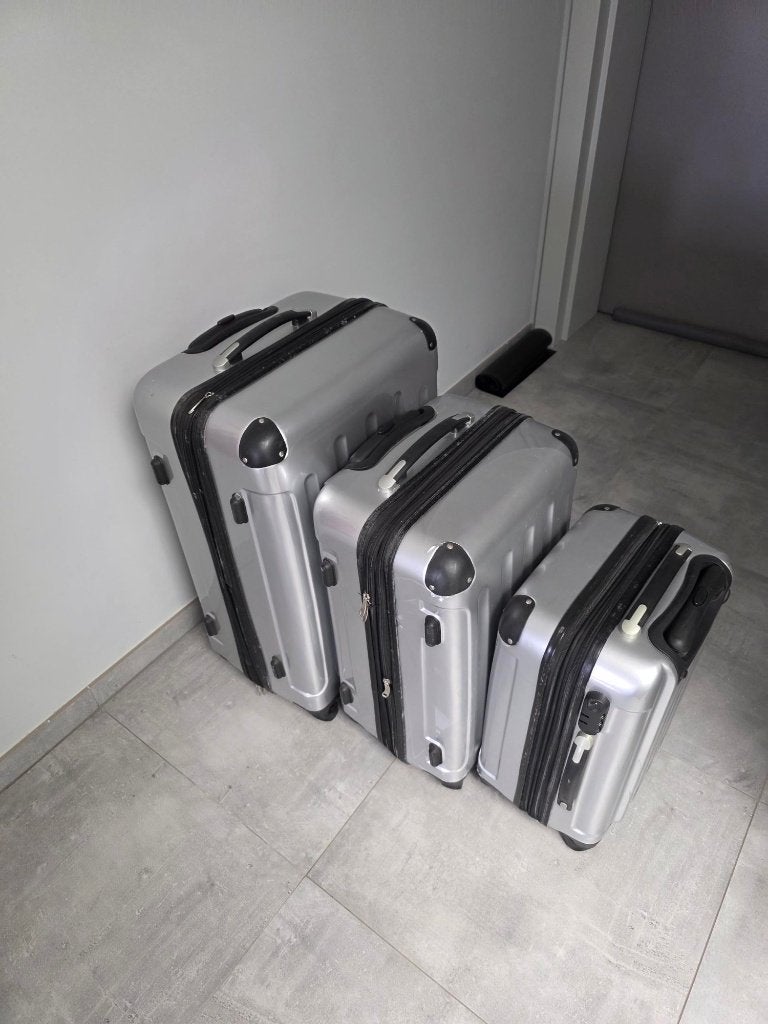 Ensemble de 3 valises résistantes, Enlèvement, Utilisé, 45 à 55 cm, Roulettes