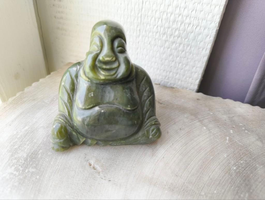 Antieke Jade Boeddha, Ophalen, Natuurlijk materiaal, Beeld