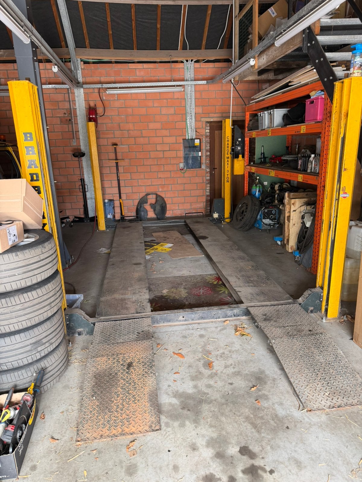4 palen hefbrug, Auto diversen, Autogereedschap, Ophalen, Gebruikt