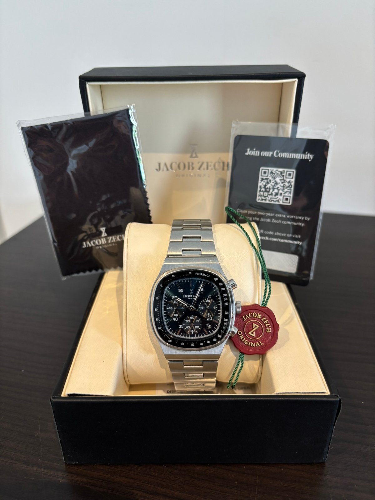 Chronograaf quartz uurwerk Jacob Zech, Bijoux, Sacs & Beauté, Montres | Hommes, Enlèvement ou Envoi, Comme neuf