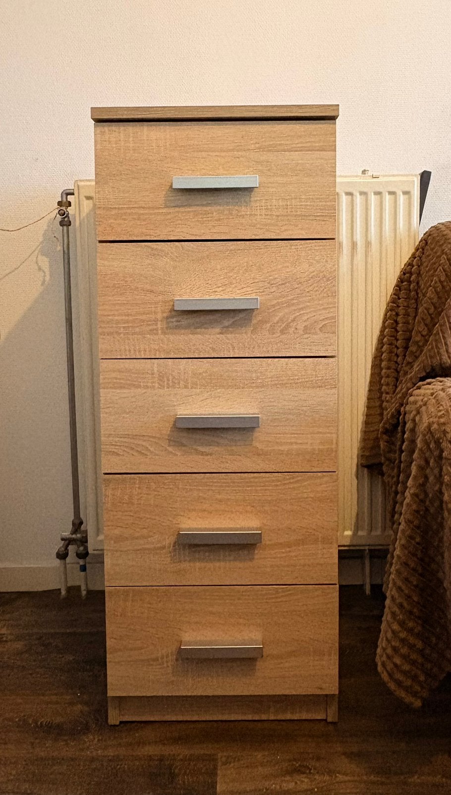 Houten ladekast met 5 ruime lades – 108cm  x  41cm, Huis en Inrichting, Ophalen, Gebruikt