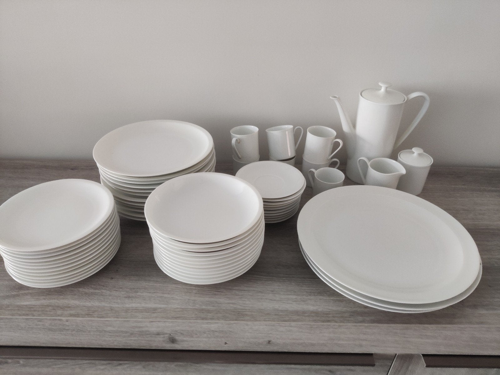 Vintage Arzberg Germany wit servies 61-delig, Ophalen, Arzberg, Vintage, Bord(en)