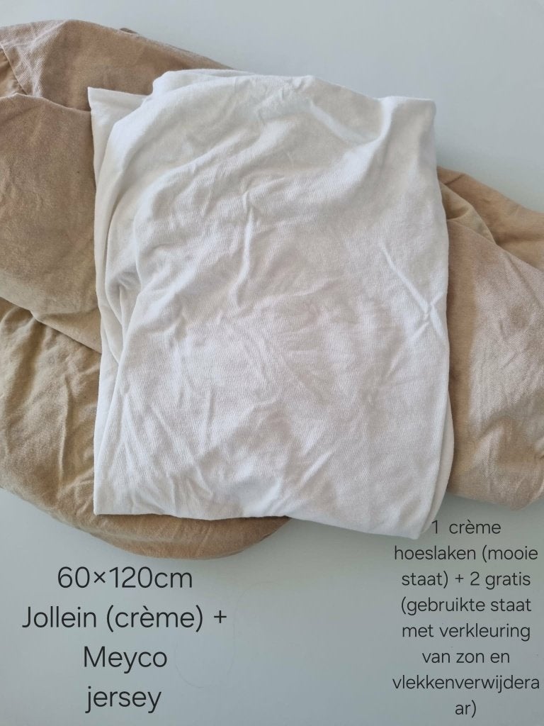 3 hoeslakens babybed, Kinderen en Baby's, Gebruikt, Jongetje of Meisje, Ademend, Ophalen of Verzenden