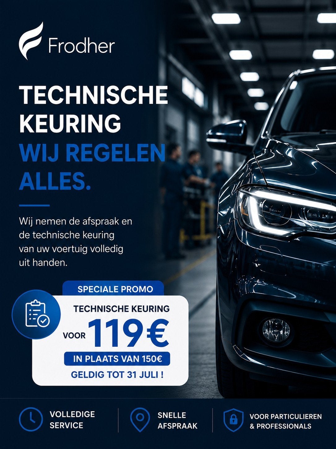 KORTING - 31/07 ! Technische keuring, Diensten en Vakmensen, Koeriers, Chauffeurs en Taxi's, Chauffeursdiensten
