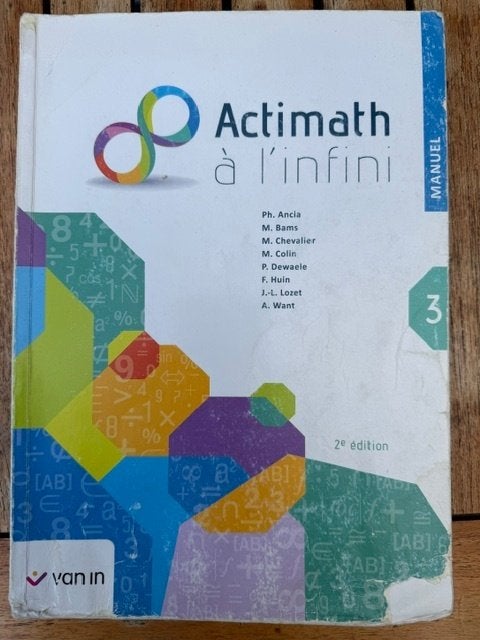 Livre scolaire Mathématiques Actimath 3eme, Livres, Enlèvement ou Envoi, Van in, Utilisé, Secondaire