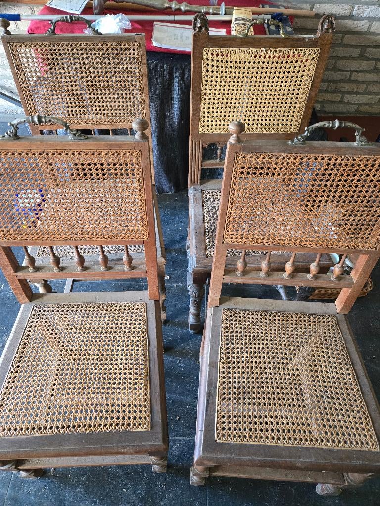 Set van 4 antieke stoelen, Antiek en Kunst, Ophalen