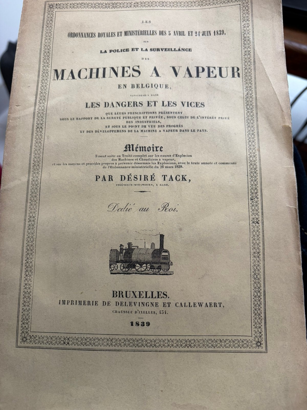 Livre ancien - Traité mécanique  / Bruxelles, 1839), Antiquités & Art, Antiquités | Livres & Manuscrits, Enlèvement ou Envoi