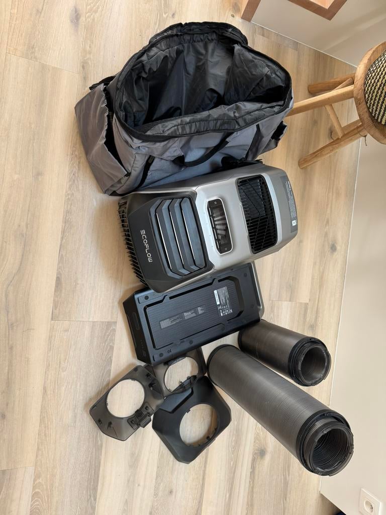 EcoFlow Wave 2 mobiele airco + extra batterij + accessoires, Moins de 60 m³, Comme neuf, Climatiseur mobile, Refroidissement et Déshumidification