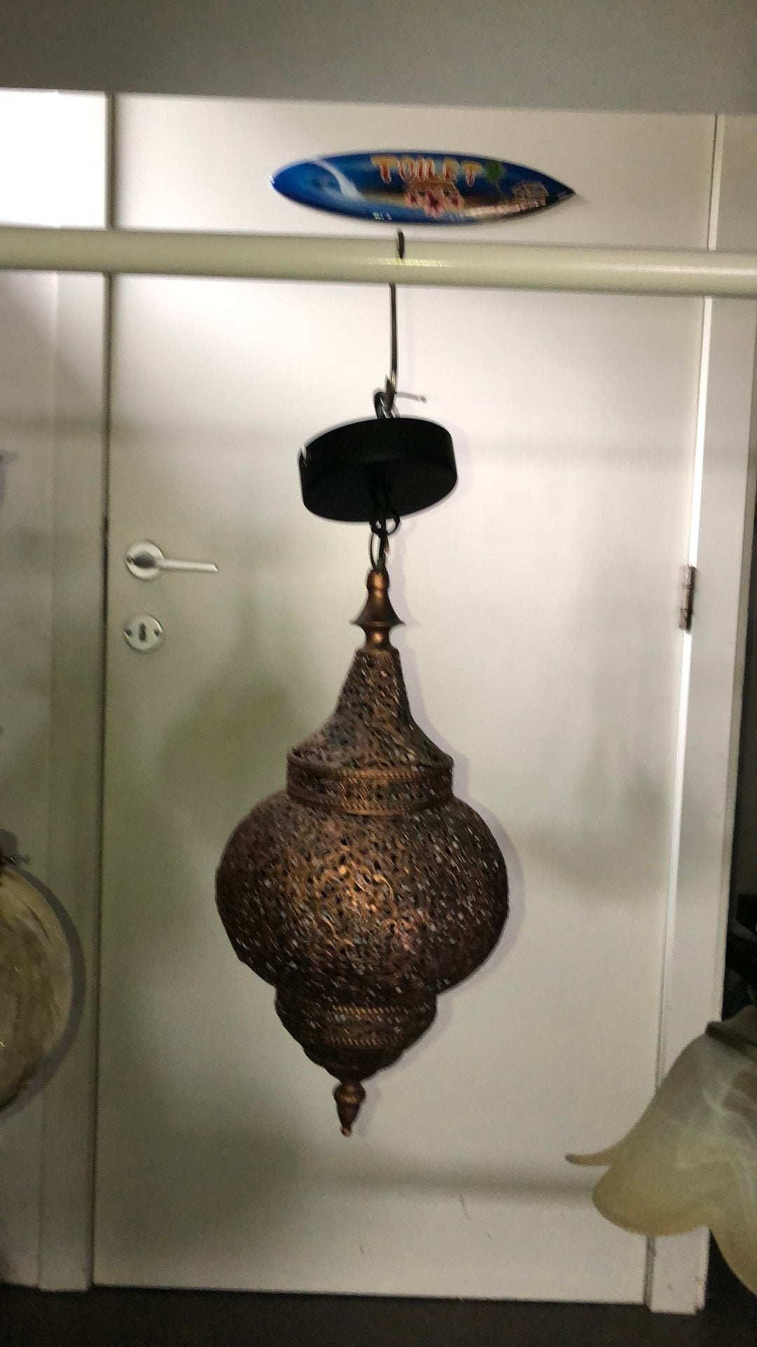Bronze hanglamp, Huis en Inrichting, Ophalen, Gebruikt