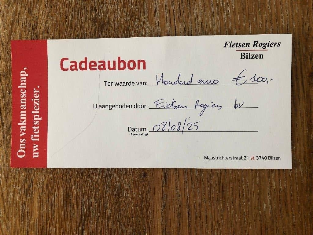 cadeaubon Fietsen Rogiers 70€, Cadeaubon