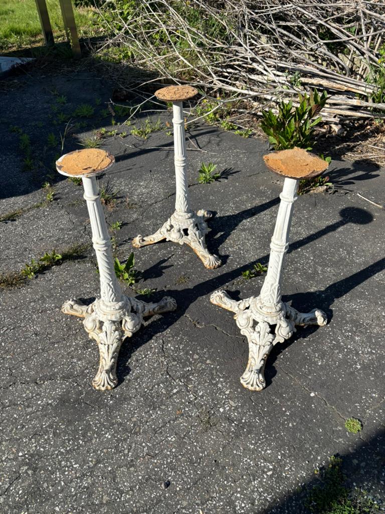 Zware gietijzeren tafelpoten, Maison & Meubles, Pièces pour table, Enlèvement, Utilisé, Métal, Pied de table