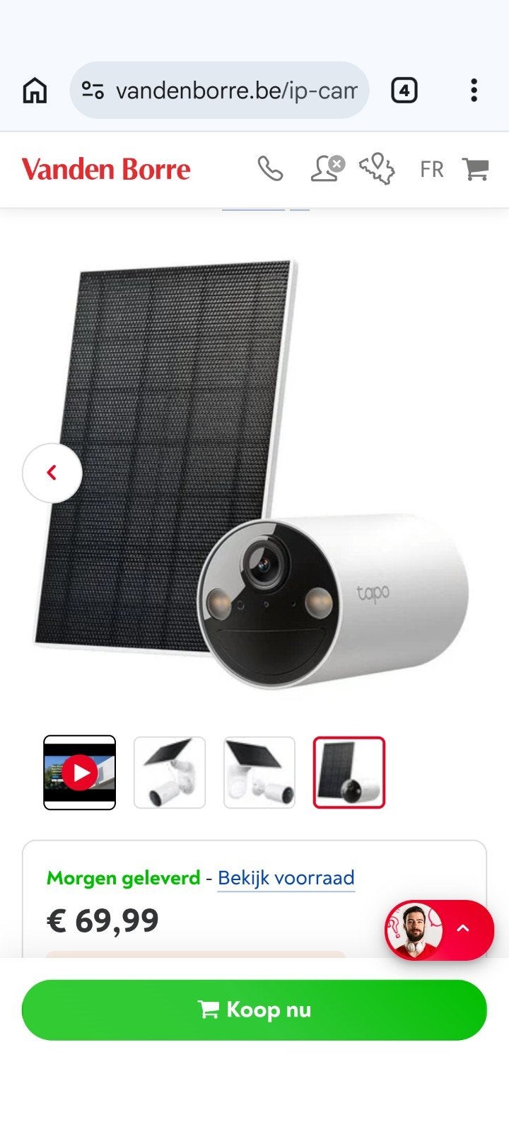beveiliging camera op Zonne energie, TV, Hi-fi & Vidéo, Enlèvement, Neuf, Caméra extérieure