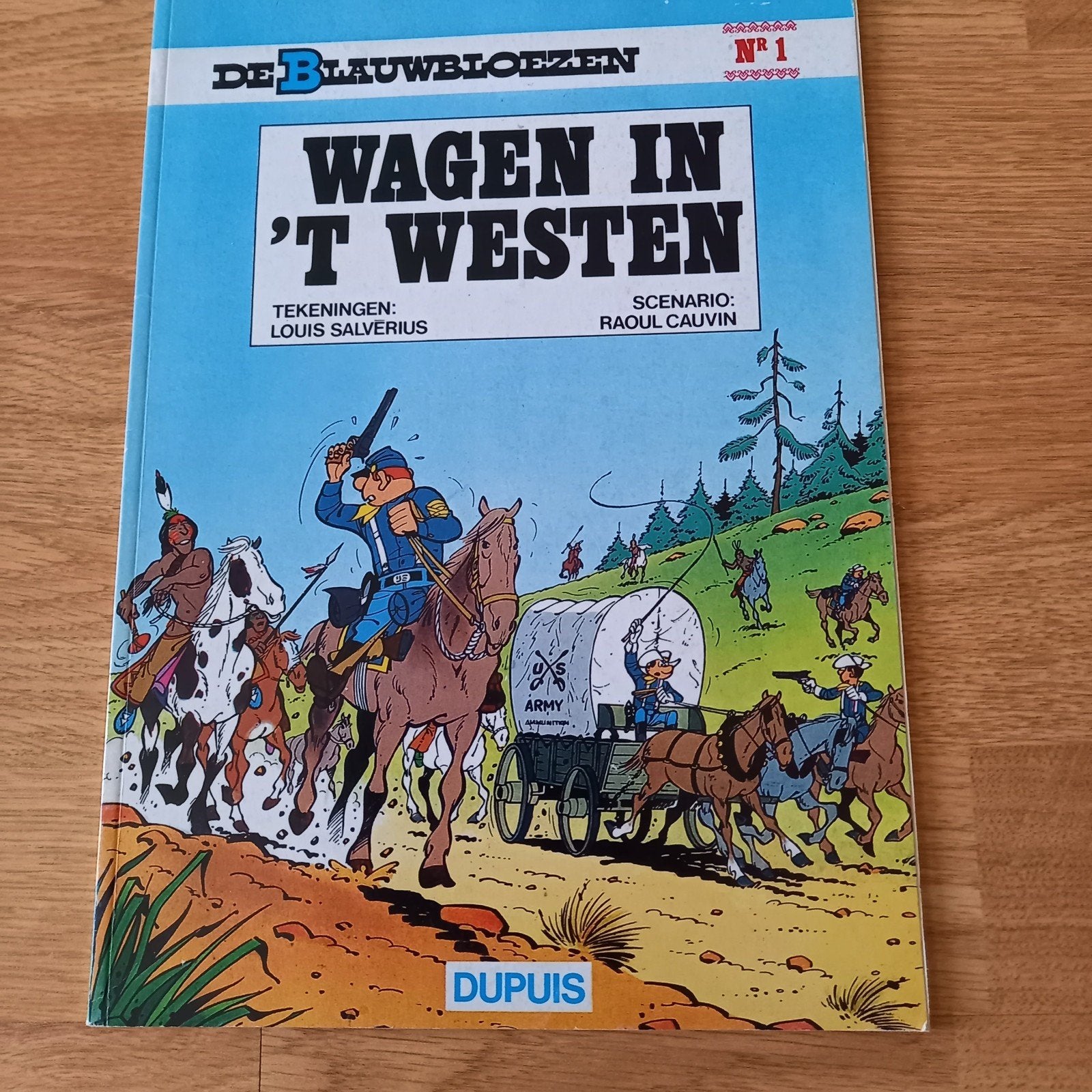 DE BLAUWBLOEZEN>WAGEN IN HET WESTEN, Ophalen of Verzenden