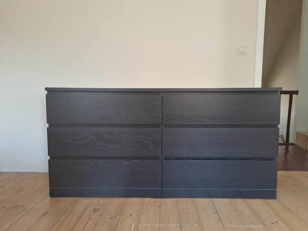 IKEA ladekast MALM zwartbruin, Maison & Meubles, Armoires | Commodes, 25 à 50 cm, 5 tiroirs ou plus, Moins de 100 cm, 150 à 200 cm