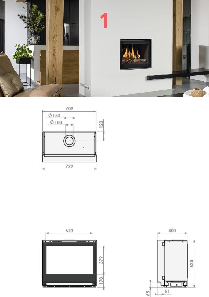 Elektrische haarden en gashaarden uit showroom, Ophalen, Gebruikt, Inbouwhaard, Elektrische haard