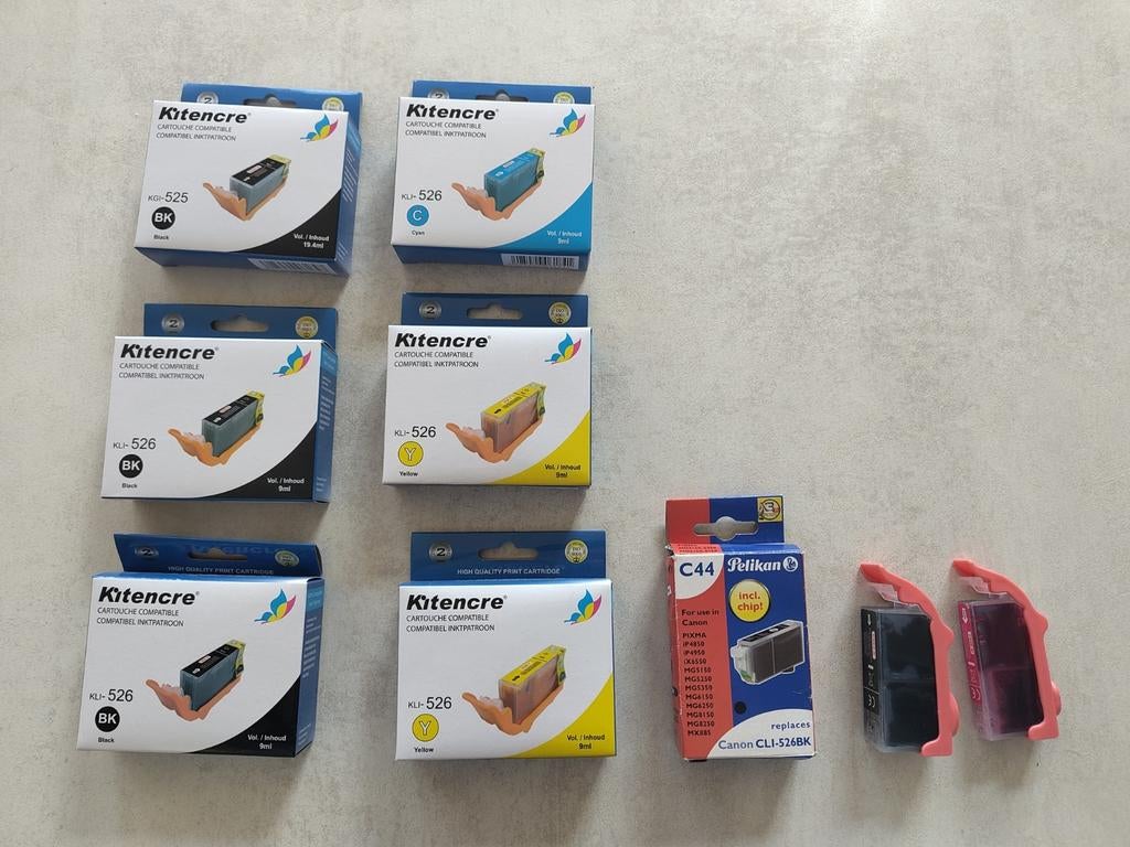 Nieuwe inktpatronen die compatibel zijn met de CANON-printer, Ophalen of Verzenden, Zo goed als nieuw