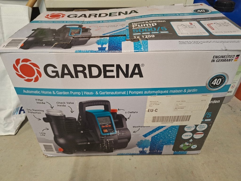 Gardena 5000/5 nog in verpakking, Jardin & Terrasse, Pompes à eau, Enlèvement, Neuf, Électrique, Pompe d'arrosage
