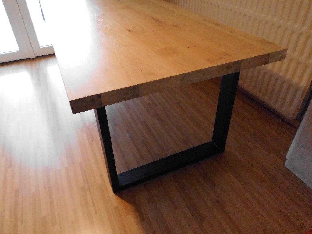 mooie eiken eettafel, Huis en Inrichting, Tafels | Eettafels, Ophalen, Zo goed als nieuw, Eikenhout