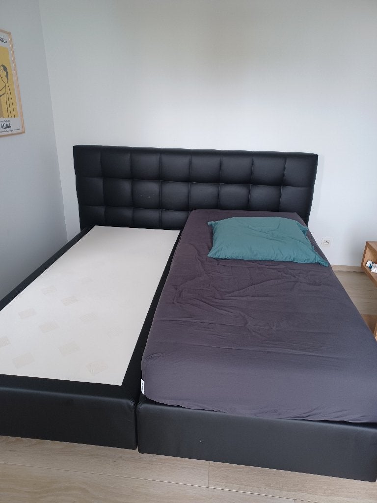 Beka boxspring met 2 Beka matrassen, Maison & Meubles, Chambre à coucher | Lits boxsprings, Enlèvement, Utilisé, 180 cm, 200 cm