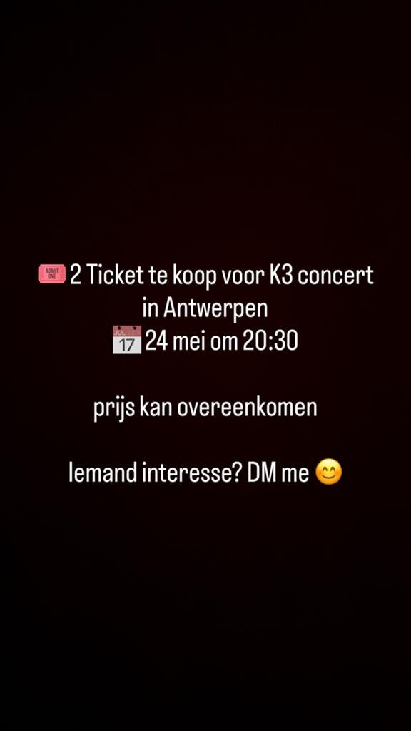 k3 tickets verkoop, Tickets & Billets, Concerts | Autre