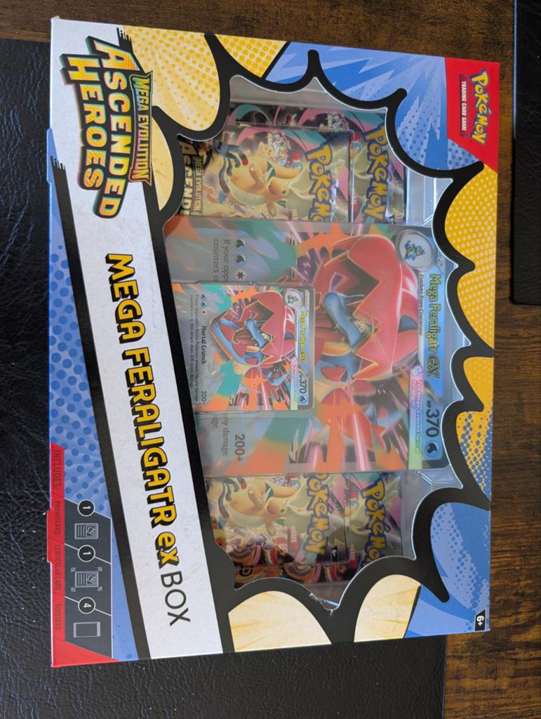 Pokémon mega feraligatr ex box, Ophalen