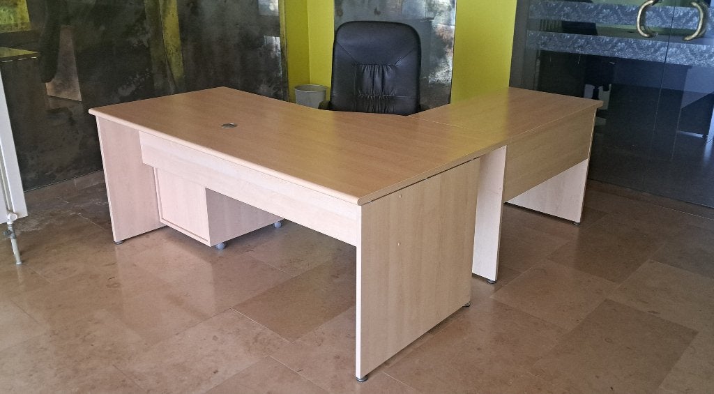 Bureau, Ophalen, Hout, Hoekbureau, Zo goed als nieuw