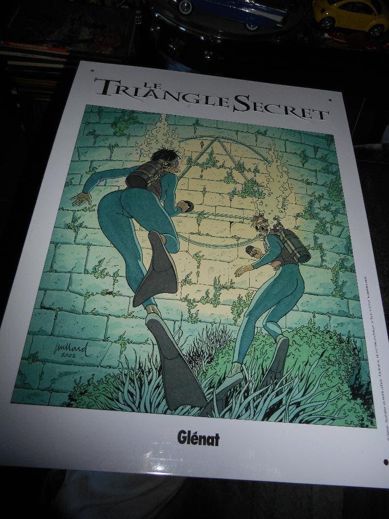 Le triangle secret plaque métal 40*30cm ( Glénat), Enlèvement ou Envoi