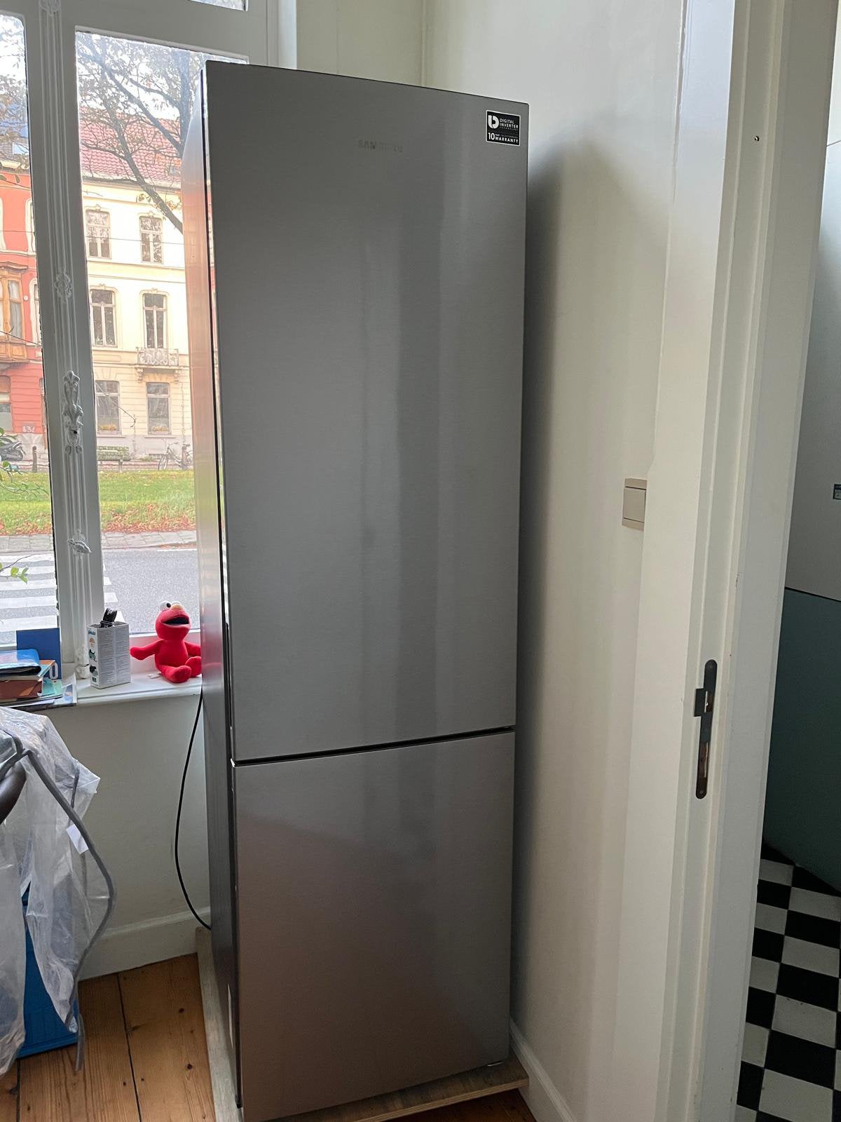 Samsung koel-vries combinatie RB37J5018SA inox look – 201 cm, Elektronische apparatuur, Ophalen, Zo goed als nieuw