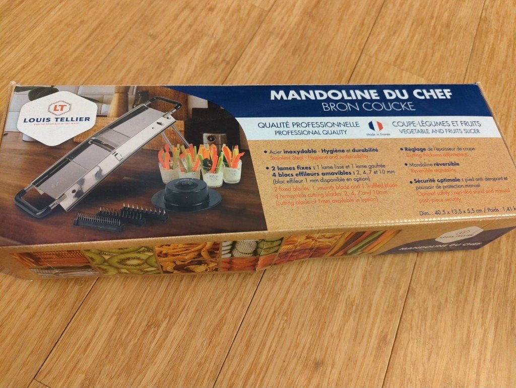 Mandoline du Chef Louis Tellier Bron Coucke inox - profi, Ophalen, Metaal, Snijmachine, Overige merken