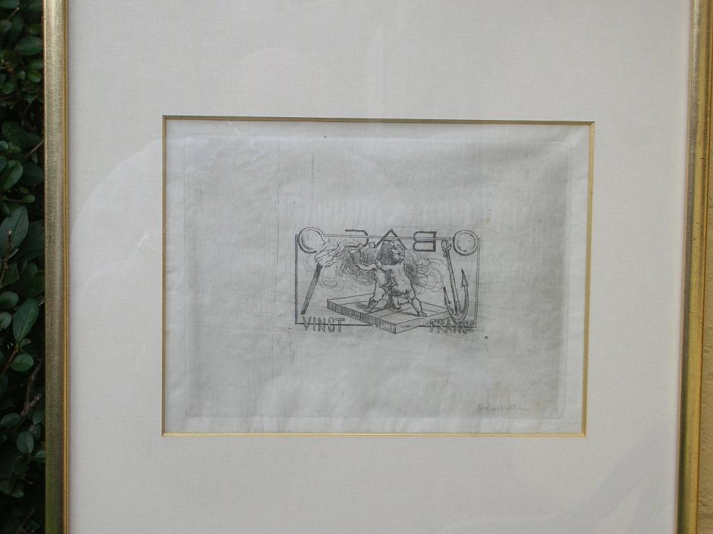 GESIGNEERD DOOR WITTE ADRIEN DE LIÈGE 1 POTLOODTEKENING, Ophalen of Verzenden