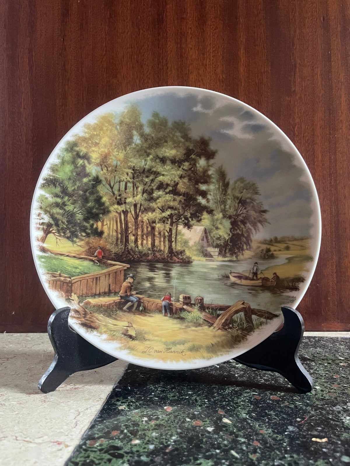 Handdecorated plate Ter Steege, Antiek en Kunst, Antiek | Wandborden en Tegels, Ophalen of Verzenden