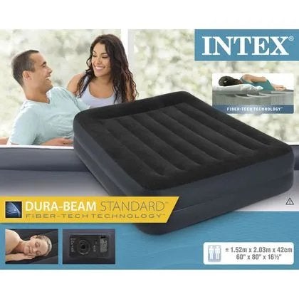 Intex 2 pers. luchtmatras met ingebouwde pomp, Ophalen, Ingebouwde pomp, Zo goed als nieuw, 2-persoons