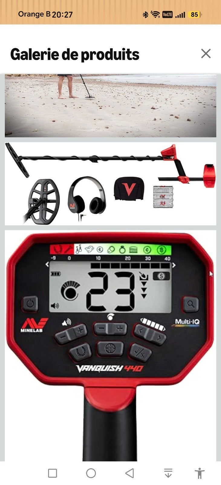 Détecteur de métaux vanquish 440, Hobby en Vrije tijd, Metaaldetectors, Ophalen, Minelab