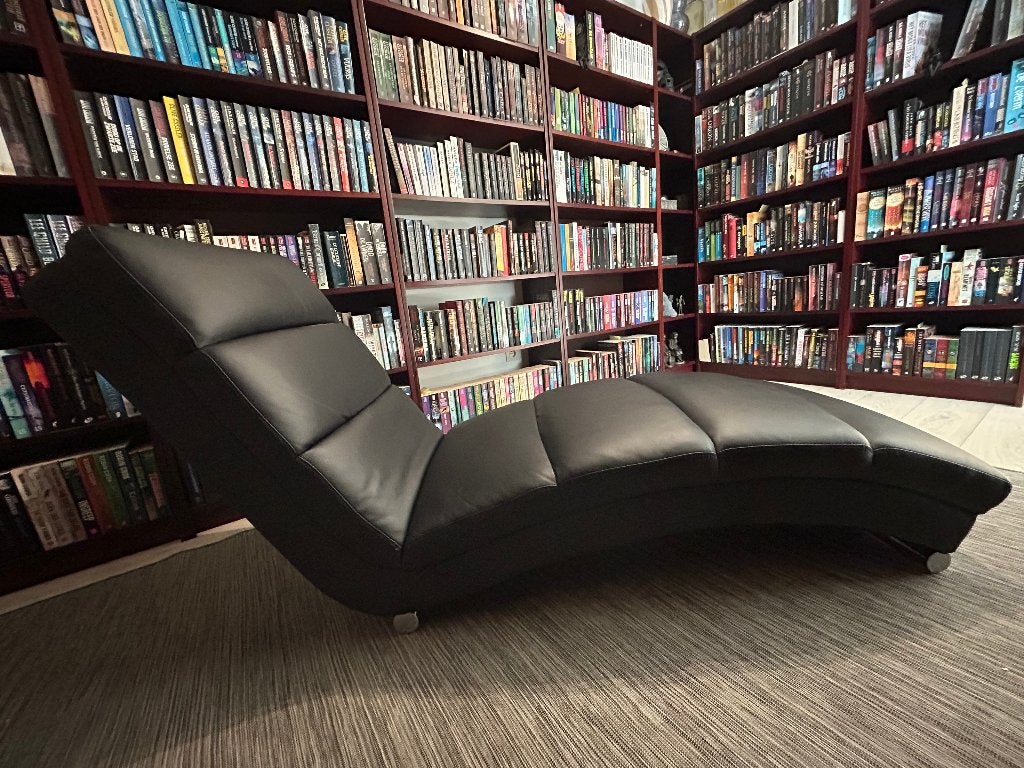 lounge chair - als nieuw - zetel relax, Ophalen, Zo goed als nieuw, 150 cm of meer, Leer