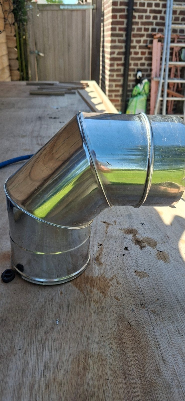 Dubbelwandige inox buis kachelafvoer 80, Doe-het-zelf en Bouw, Ophalen