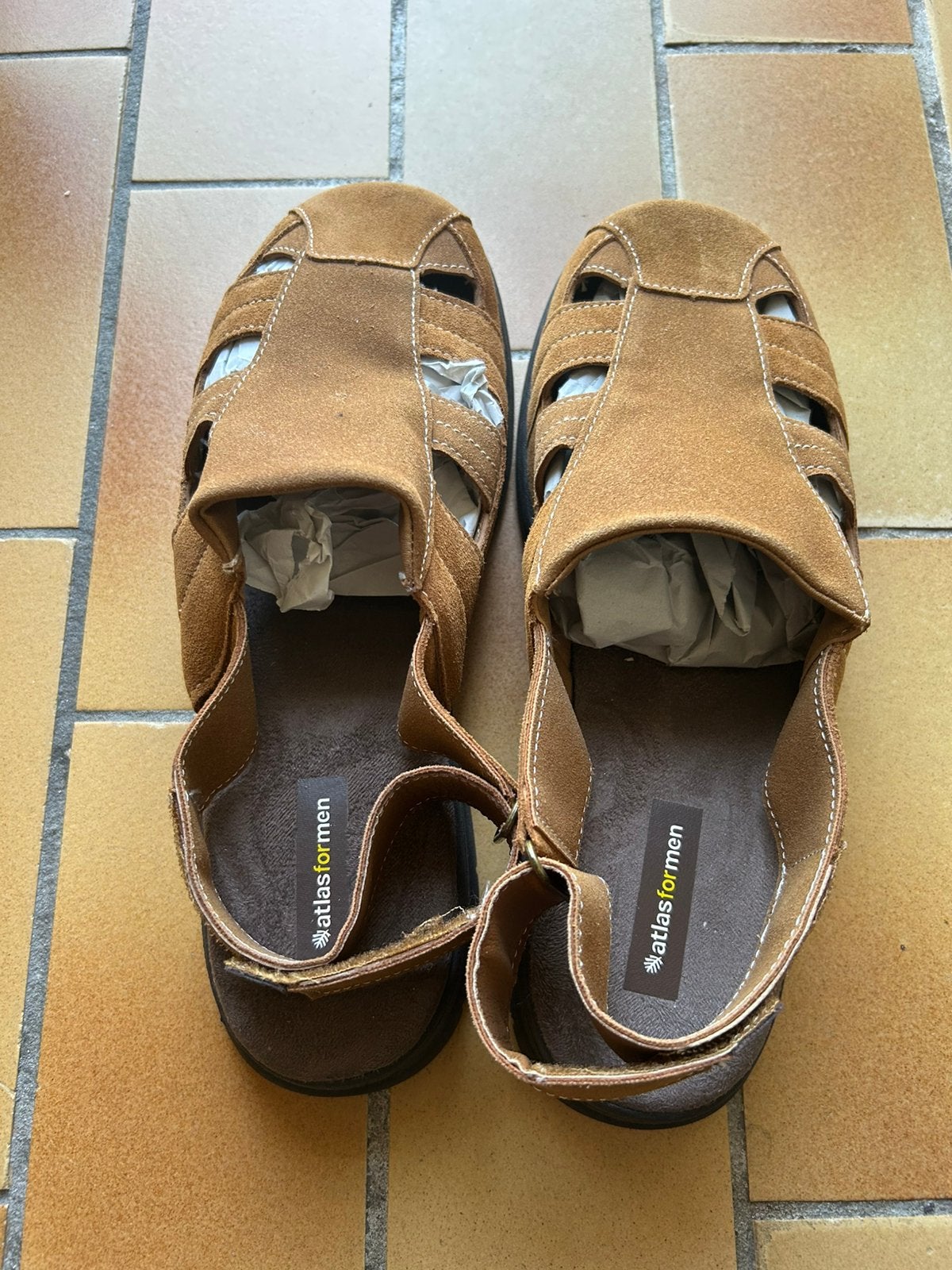 Heren sandalen maat 44, Bruin, Zo goed als nieuw, Ophalen, Sandalen