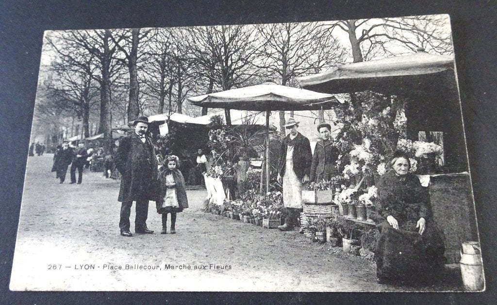 Lyon - Place Bellecour, Marché aux fleurs - # 267, Envoi, Avant 1920, Non affranchie, France