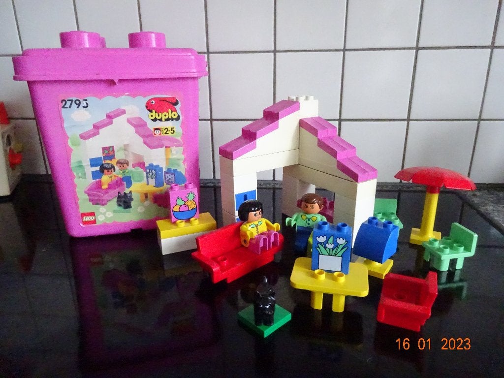2795: Playhouse Bucket met handig opbergbox*VINTAGE*, Enfants & Bébés, Jouets | Duplo & Lego, Duplo, Enlèvement ou Envoi