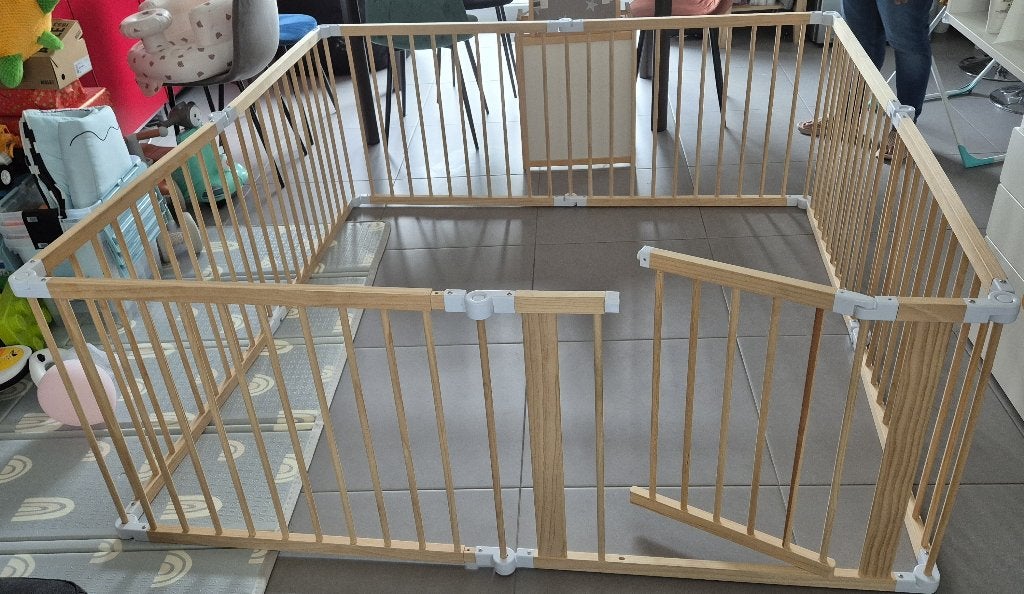 KIDUKU 7.2 m Baby Park XXL - opvouwbaar, met deur, Kinderen en Baby's, Ophalen, Zo goed als nieuw, Vierkant