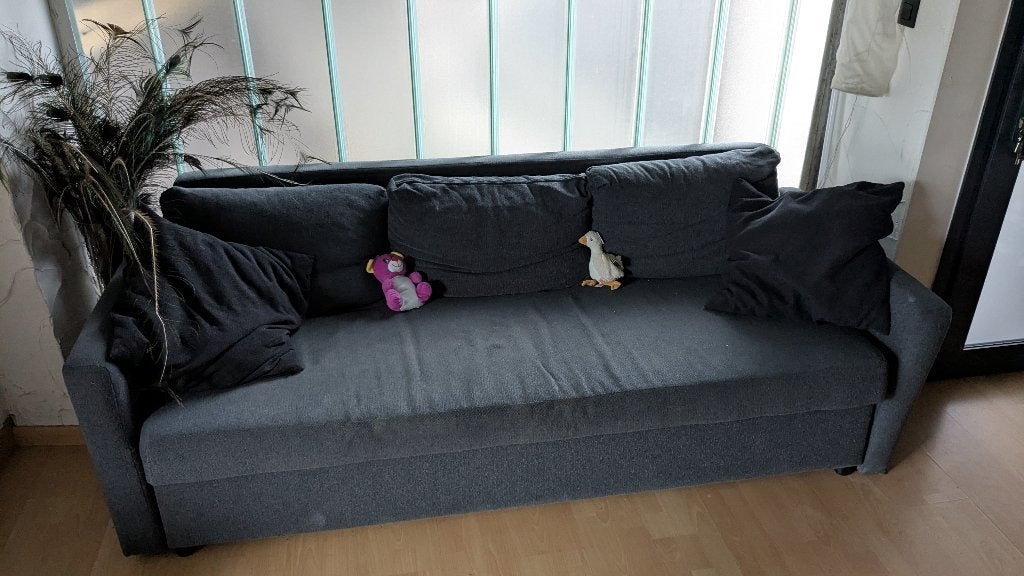 Zetel, Huis en Inrichting, Ophalen, Gebruikt, 100 tot 125 cm, Driepersoons