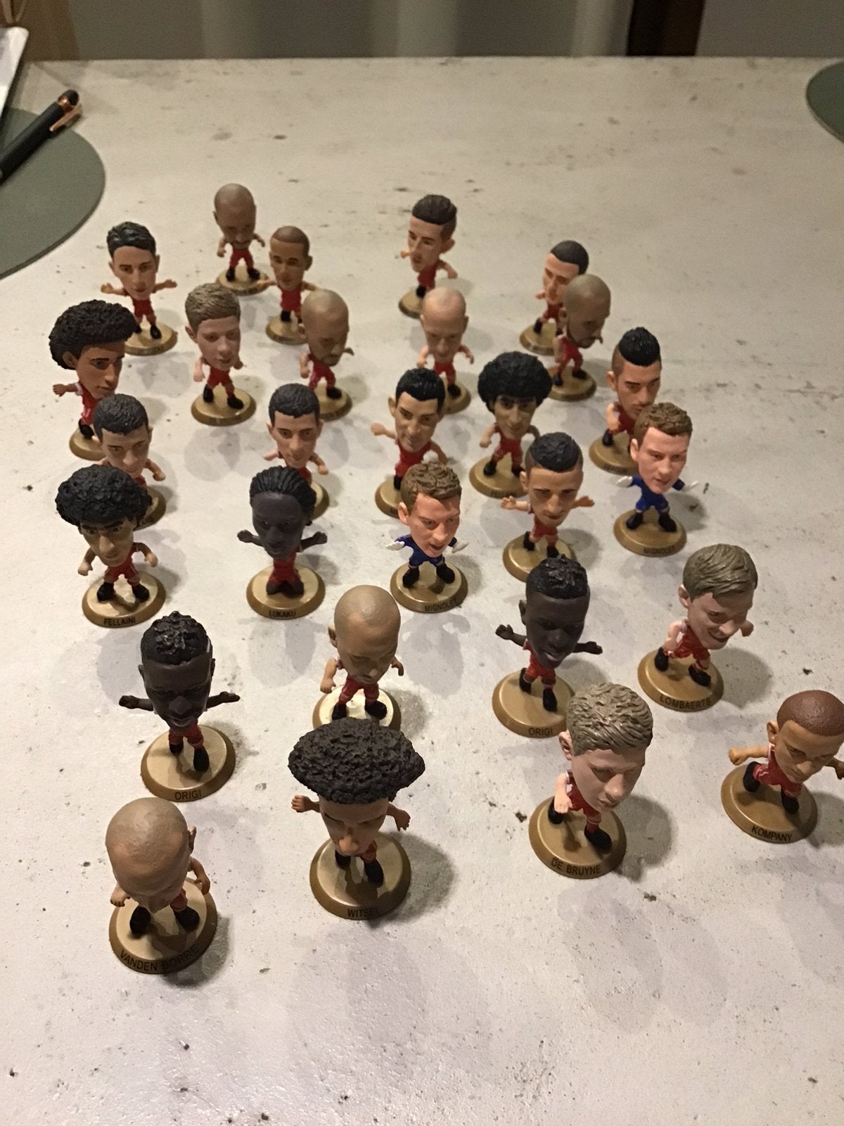 Voetbalfiguren Rode duivels, Ophalen, Zo goed als nieuw
