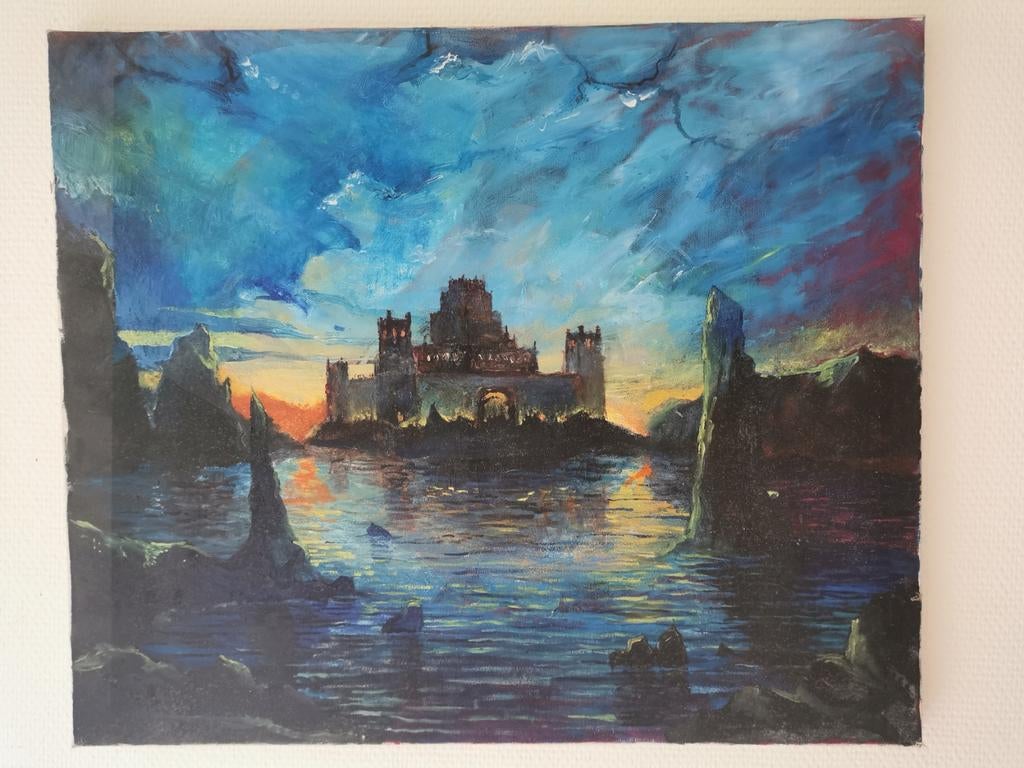 Schilderij op doek Het kasteel, Antiek en Kunst, Ophalen