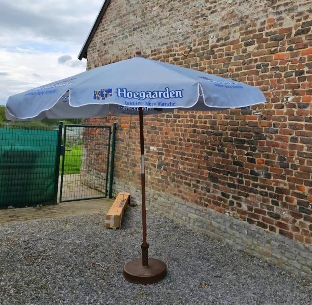 Hoegaarden Parasol paraplu
Houten frame, Ophalen, Zo goed als nieuw