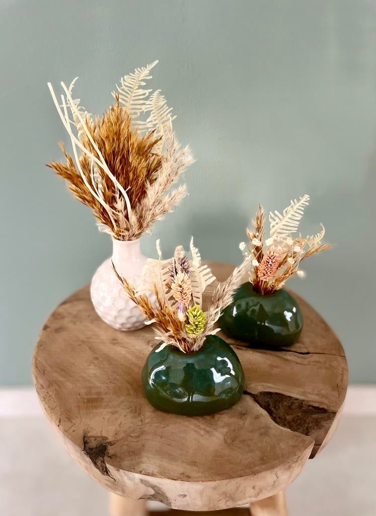 Mini bouquets de fleurs séchées dans un vase personnalisé, Enlèvement ou Envoi, Neuf, Intérieur