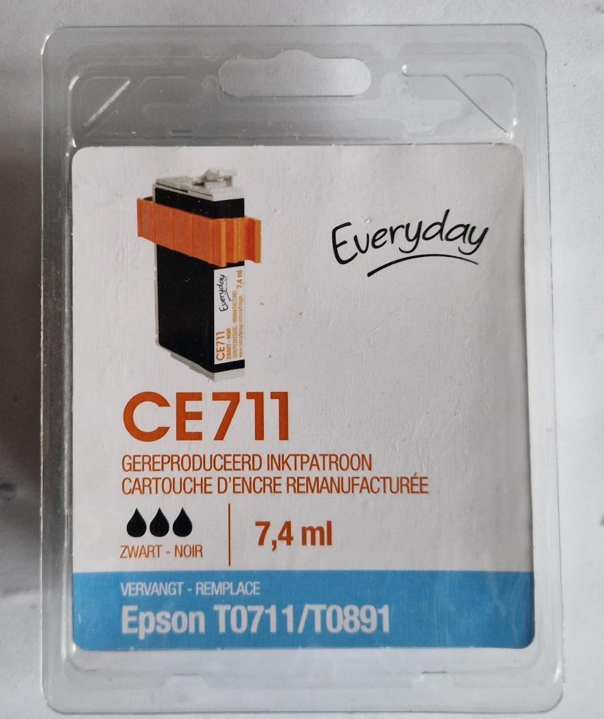 inktpatronen EPSON T0711/T0891 Zwart, Ophalen of Verzenden, Nieuw, Cartridge, Huismerk